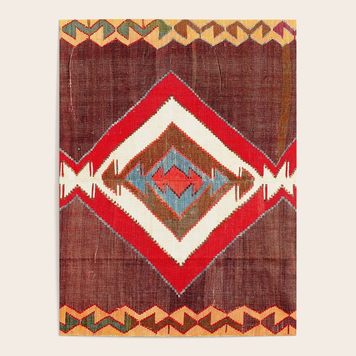 Aksaray Cappadocian Central Anatolia Kilim Print Poster Gallery Image 1
