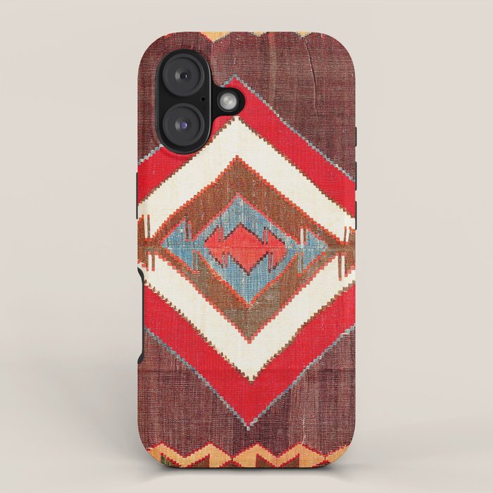 Aksaray Cappadocian Central Anatolia Kilim Print iPhone Case Gallery Image 1