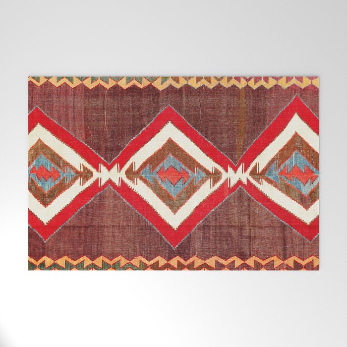 Aksaray Cappadocian Central Anatolia Kilim Print Welcome Mat Gallery Image 1