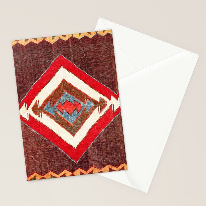 Aksaray Cappadocian Central Anatolia Kilim Print Stationery Card Gallery Image 2