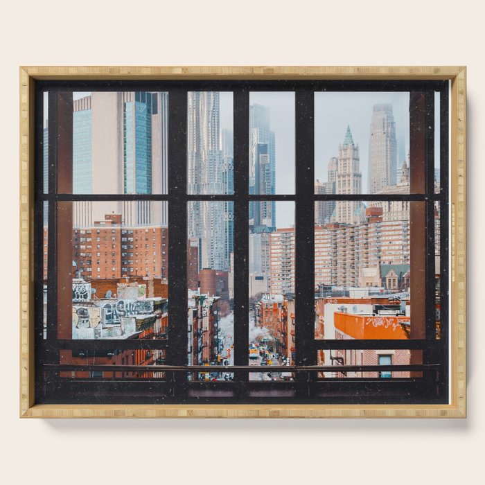 New York City Window Serving Tray Gallery Image 1
