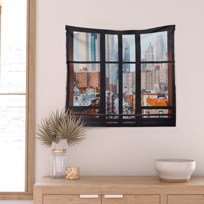 New York City Window Wall Tapestry Gallery Image 2