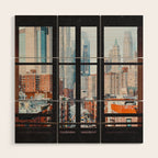 New York City Window Wood Wall Art Gallery Image 1