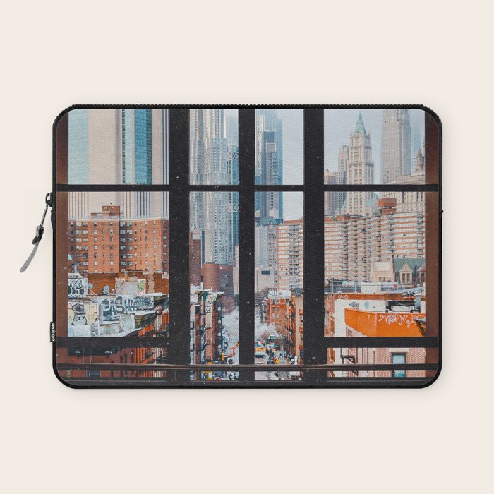 New York City Window Laptop Sleeve Gallery Image 1