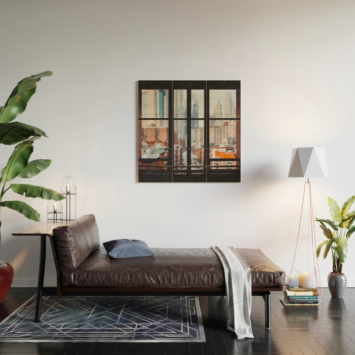 New York City Window Wood Wall Art Gallery Image 2
