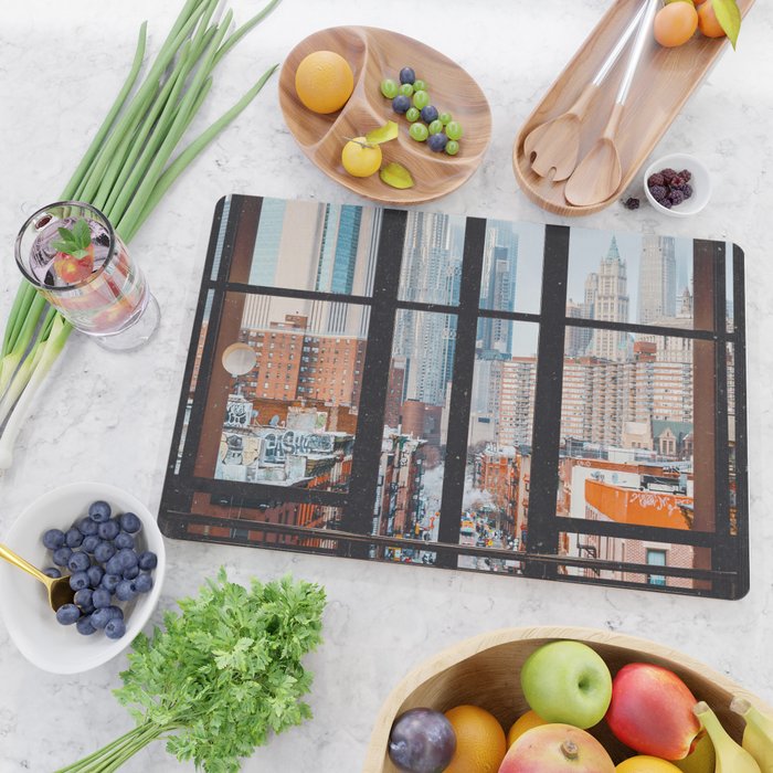 New York City Window Cutting Board Gallery Image 2