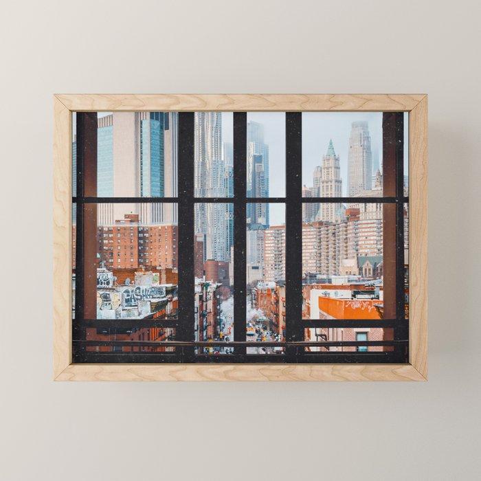 New York City Window Mini Art Print Gallery Image 1