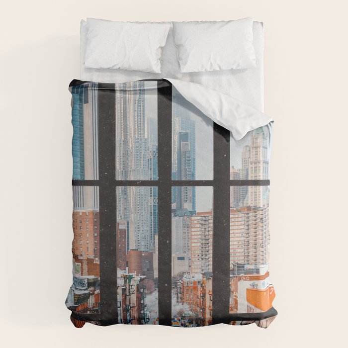 New York City Window Duvet Cover Gallery Image 6