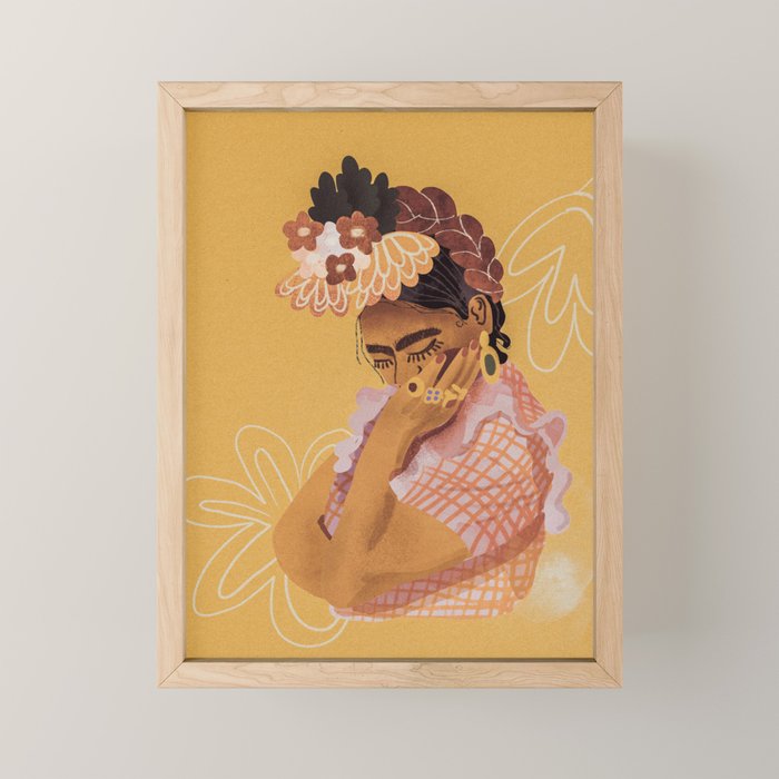 Frida Kahlo Portrait Mini Art Print Gallery Image 1