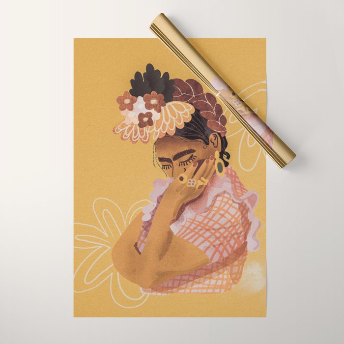 Frida Kahlo Portrait Wrapping Paper Gallery Image 1