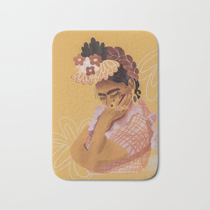 Frida Kahlo Portrait Bath Mat Gallery Image 1