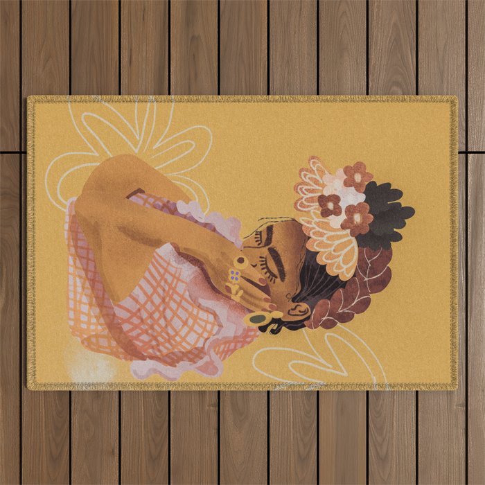Frida Kahlo Portrait Outdoor Rug Gallery Image 1