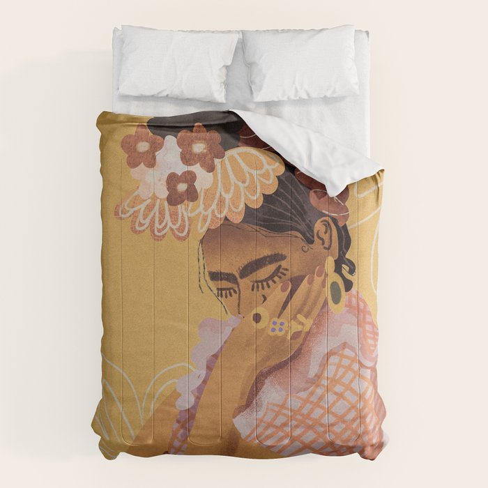 Frida Kahlo Portrait Comforter Gallery Image 6