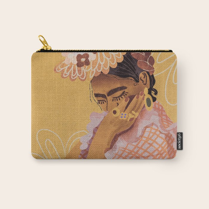 Frida Kahlo Portrait Carry All Pouch Gallery Image 1