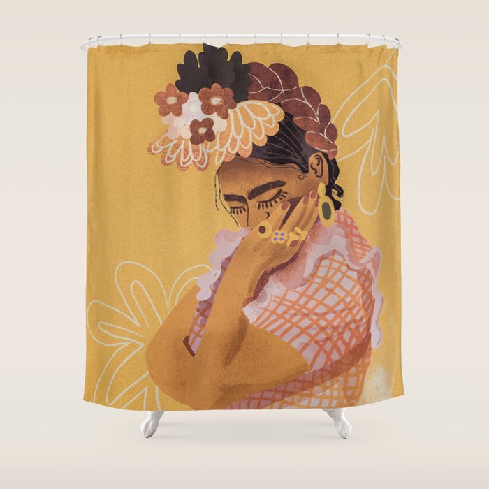 Frida Kahlo Portrait Shower Curtain Gallery Image 1