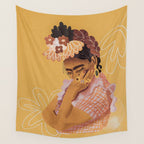 Frida Kahlo Portrait Wall Tapestry Gallery Image 4