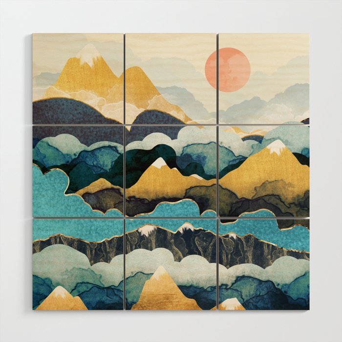 Cloud Peaks Wood Wall Art Gallery Image 1