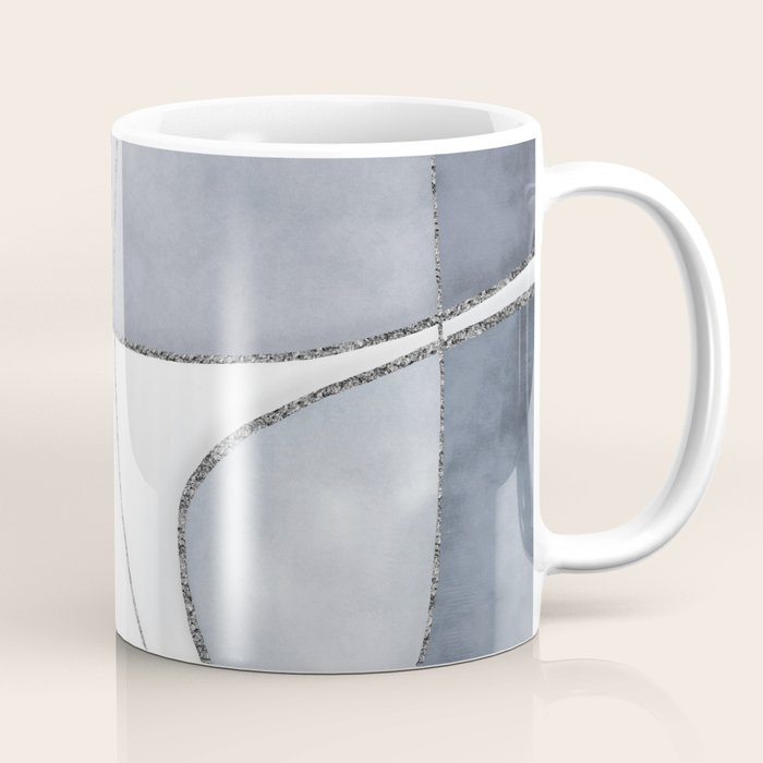 Minimal Blue Grey Shapes Coffee Mug Gallery Image 1