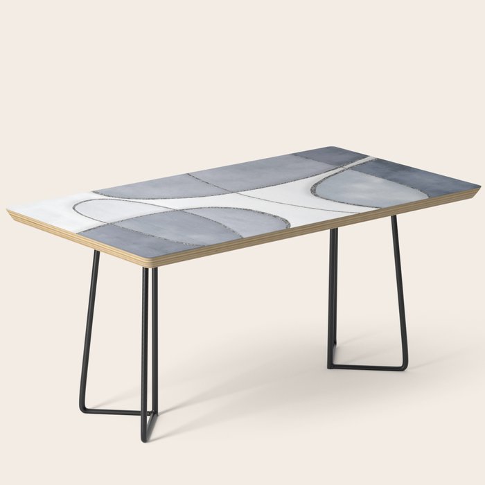 Minimal Blue Grey Shapes Coffee Table Gallery Image 1