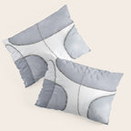 Minimal Blue Grey Shapes Pillow Sham Gallery Image 3