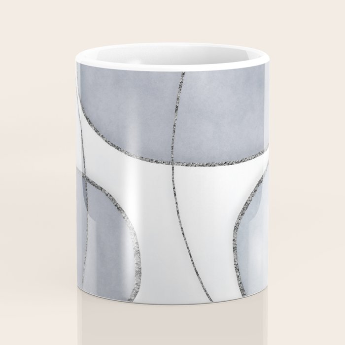 Minimal Blue Grey Shapes Coffee Mug Gallery Image 4