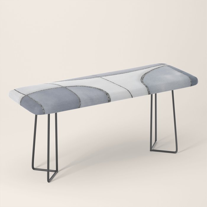 Minimal Blue Grey Shapes Bench Gallery Image 1