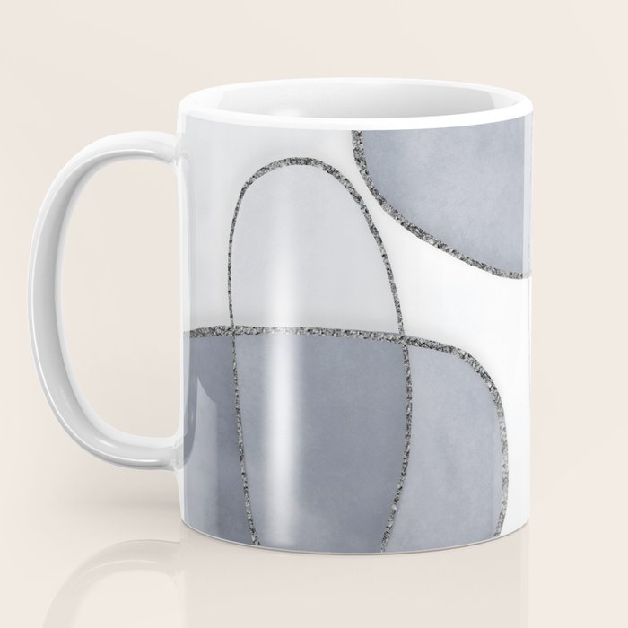 Minimal Blue Grey Shapes Coffee Mug Gallery Image 3