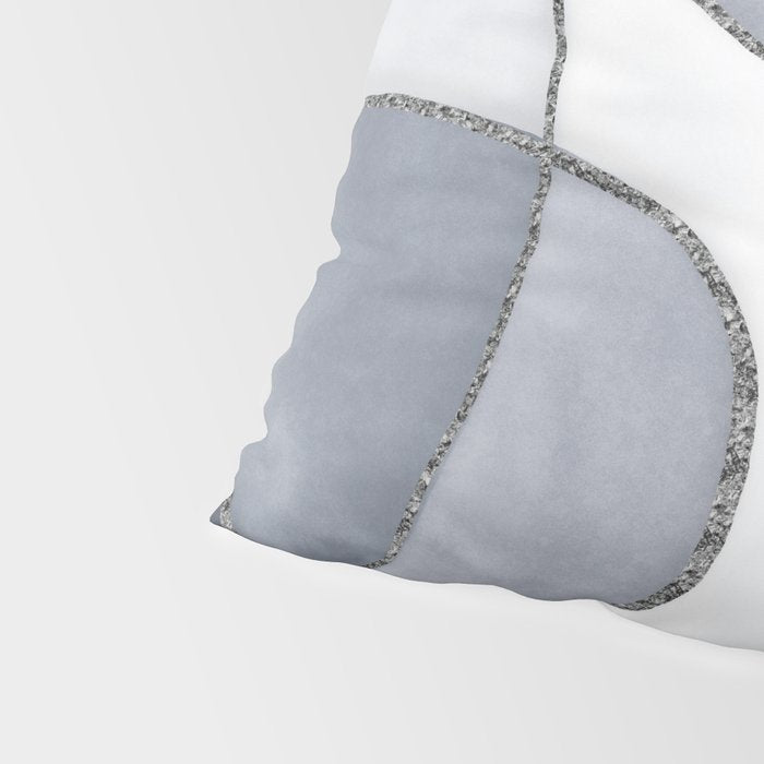 Minimal Blue Grey Shapes Pillow Sham Gallery Image 4