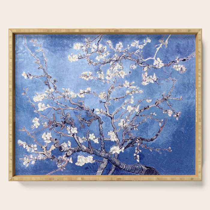 Vincent Van Gogh Almond BlossomS Blue Serving Tray Gallery Image 1