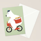 Polar bear postal express Stationery Card Gallery Image 2