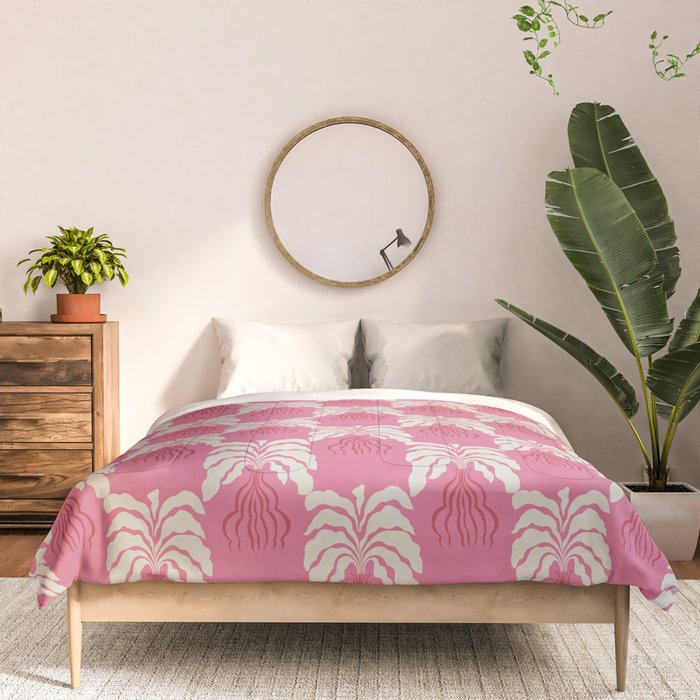 Minimal leaf and vase pattern Comforter Gallery Image 3