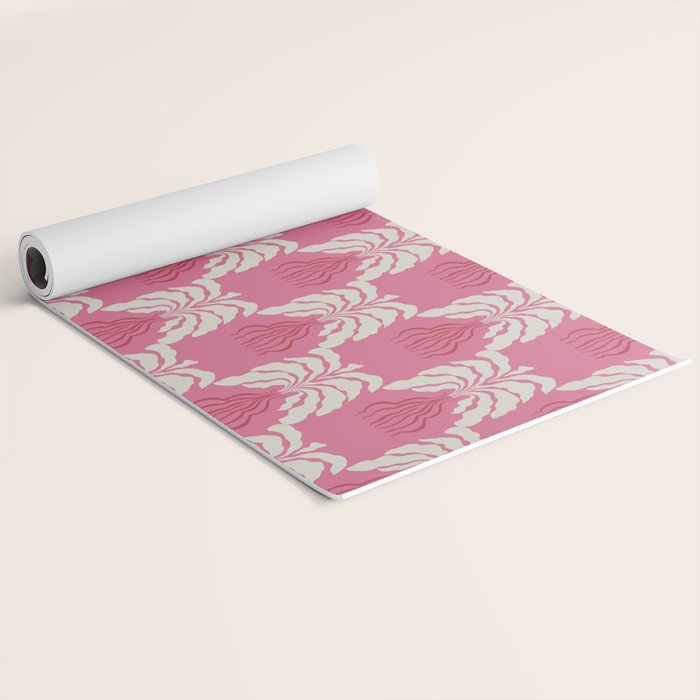 Minimal leaf and vase pattern Yoga Mat Gallery Image 2