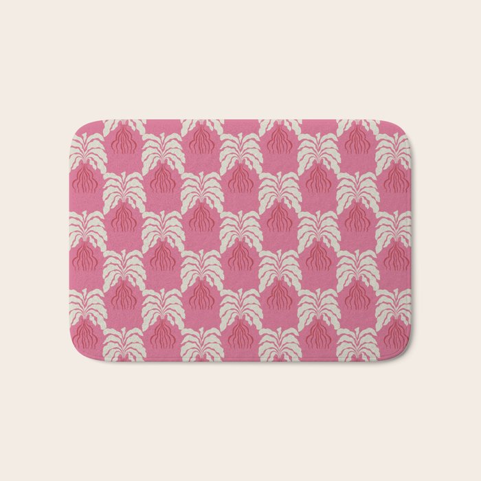 Minimal leaf and vase pattern Bath Mat Gallery Image 1