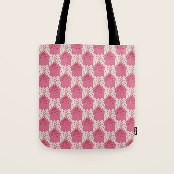 Minimal leaf and vase pattern Tote Bag Gallery Image 1