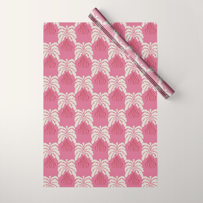 Minimal leaf and vase pattern Wrapping Paper Gallery Image 1