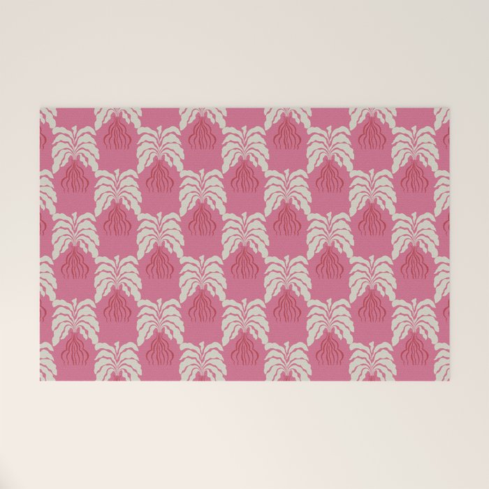 Minimal leaf and vase pattern Welcome Mat Gallery Image 1