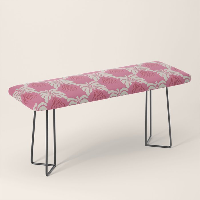 Minimal leaf and vase pattern Bench Gallery Image 1