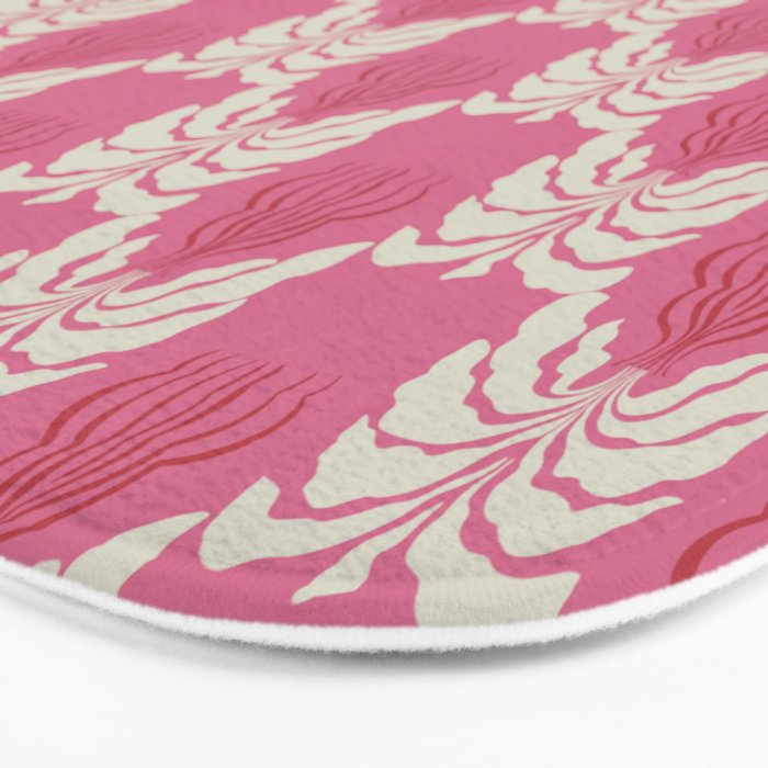 Minimal leaf and vase pattern Bath Mat Gallery Image 3