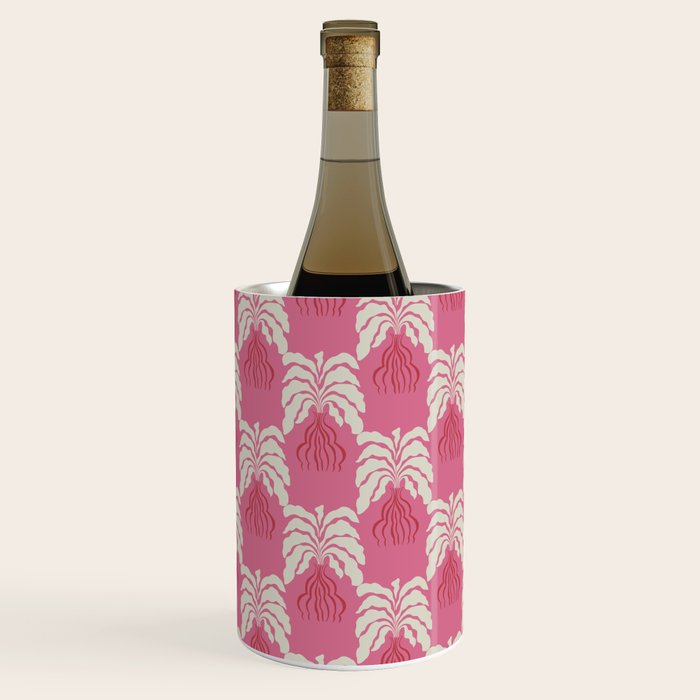 Minimal leaf and vase pattern Wine Chiller Gallery Image 2