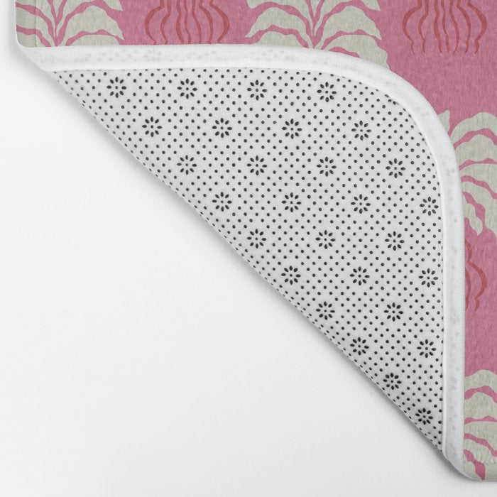 Minimal leaf and vase pattern Bath Mat Gallery Image 2