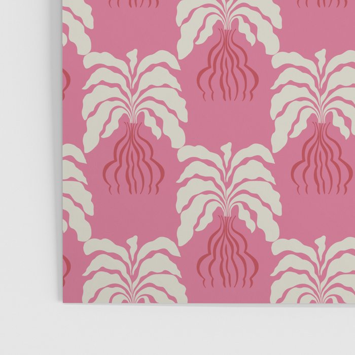 Minimal leaf and vase pattern Poster Gallery Image 3