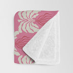 Minimal leaf and vase pattern Throw Blanket Gallery Image 3