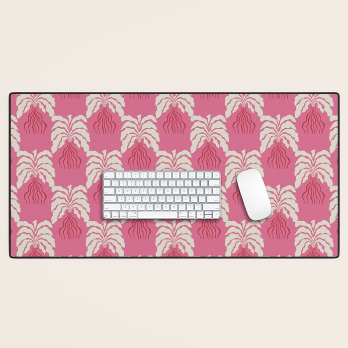 Minimal leaf and vase pattern Desk Mat Gallery Image 1