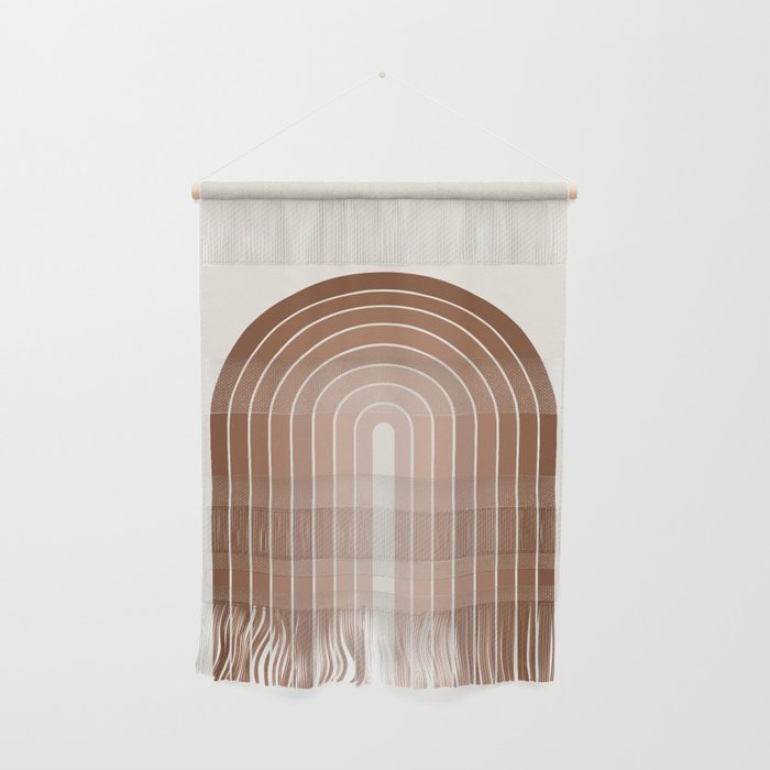 Gradient Arch XII Earthy Neutral Mid Century Modern Rainbow Wall Hanging Gallery Image 1