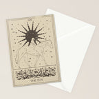 The Sun Card, Sun girl and horse print, Major Arcana, Divination, Magic girl Stationery Card Gallery Image 2