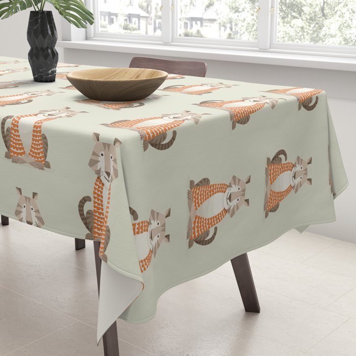 Whimsical Tiger Tablecloth Gallery Image 3