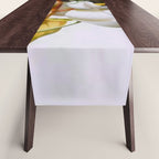 Vintage Botanical White Magnolia Flower Art Table Runner Gallery Image 1