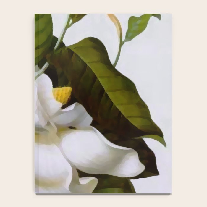 Vintage Botanical White Magnolia Flower Art Notebook Gallery Image 4