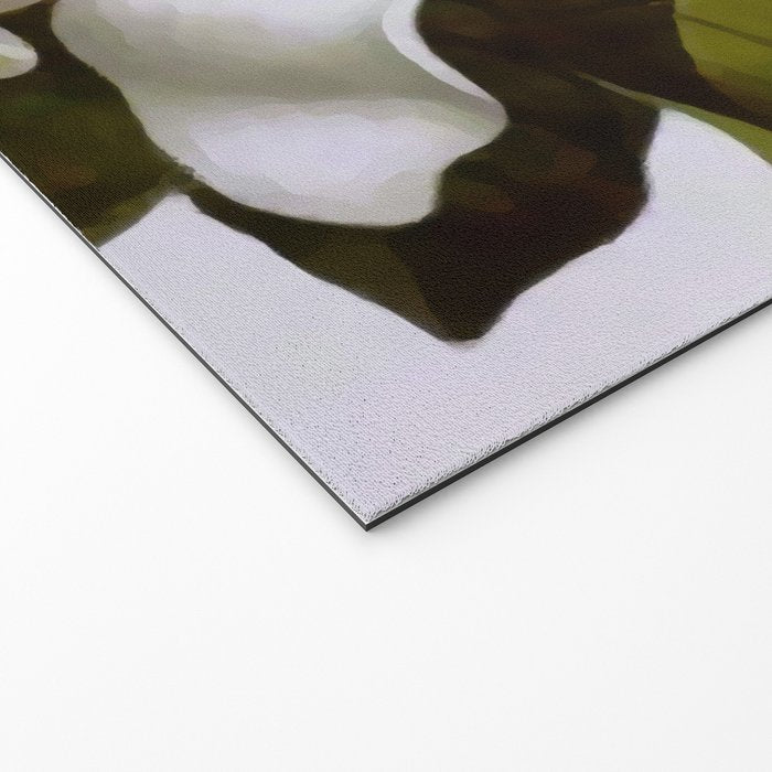 Vintage Botanical White Magnolia Flower Art Welcome Mat Gallery Image 2