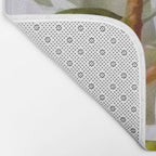Vintage Botanical White Magnolia Flower Art Bath Mat Gallery Image 2